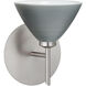 Domi 1 Light 5 inch Satin Nickel Mini Sconce Wall Light in Halogen, Titan Glass