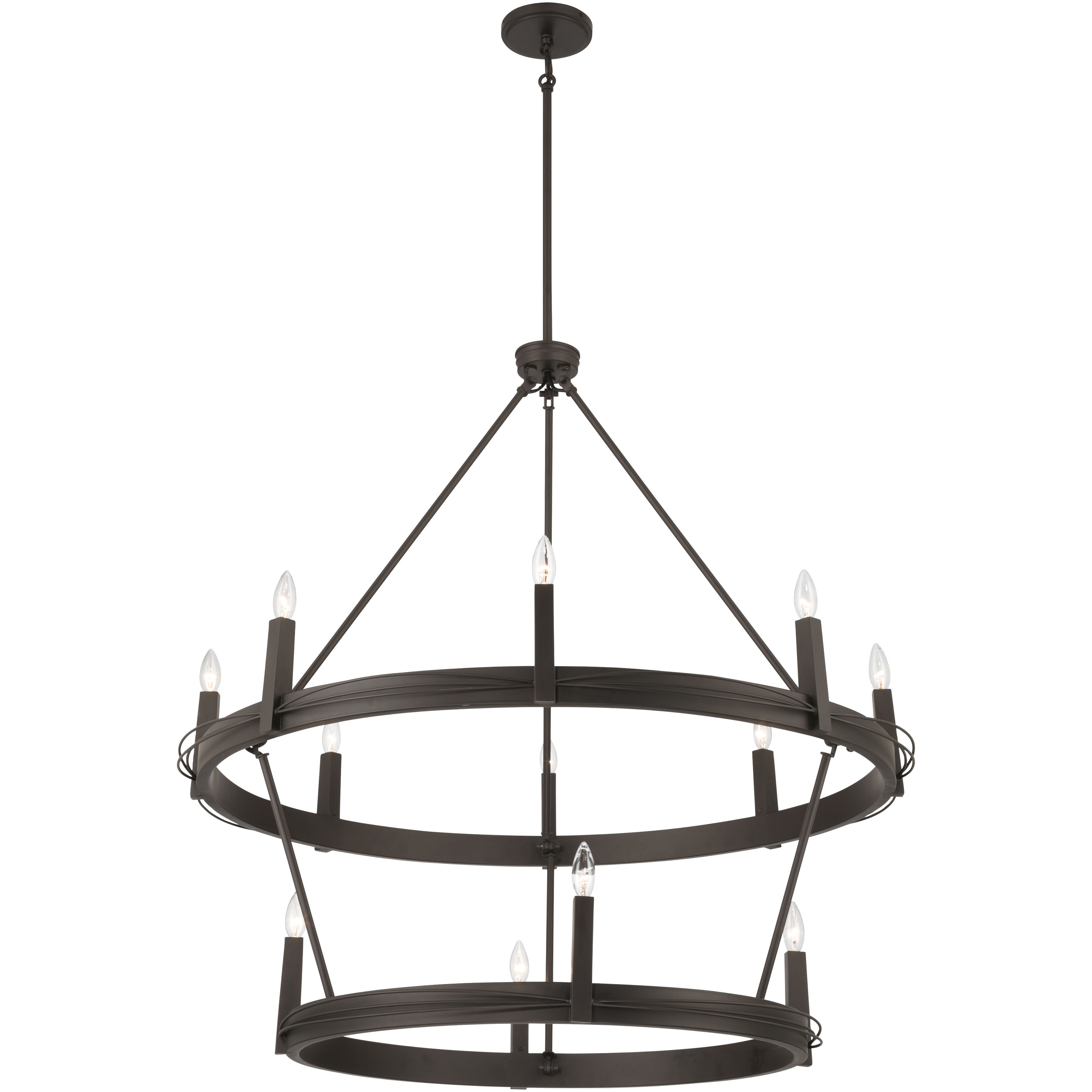 Dalvor 12 Light 42.75 inch Dark Bronze Pendant Ceiling Light