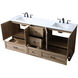 Soma 72 X 19 X 34 inch Natural Oak Vanity Sink Set
