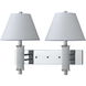 Hotel 2 Light 24 inch Chrome Wall Lamp Wall Light