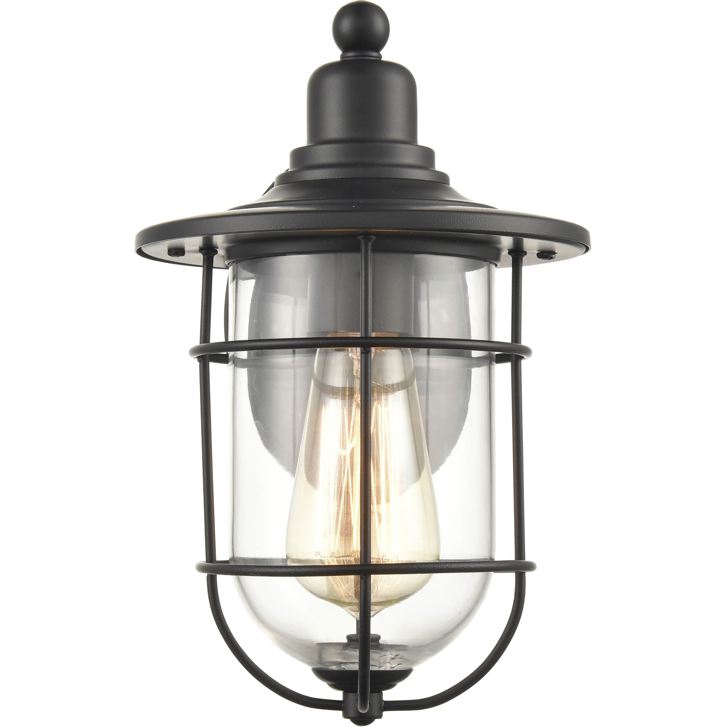 Milltown 1 Light 10.75 inch Powder Coated Black Outdoor Wall Sconce