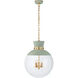 Julie Neill Lucia 4 Light 18 inch Celadon and Gild Pendant Ceiling Light, Large