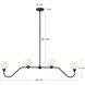 Alora Mood Beckett 4 Light 48.5 inch Matte Black Linear Pendant Ceiling Light