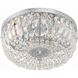 Waltham 3 Light 14 inch Polished Chrome Flush Ceiling Light in Clear Hand Cut