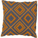Tribe 22 inch Burnt Orange, Navy Pillow Kit