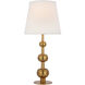 Paloma Contreras Comtesse 29 inch 15.00 watt Hand-Rubbed Antique Brass Triple Table Lamp Portable Light, Medium