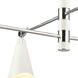 Luca 6 Light 36 inch Polished Chrome with White Chandelier Ceiling Light