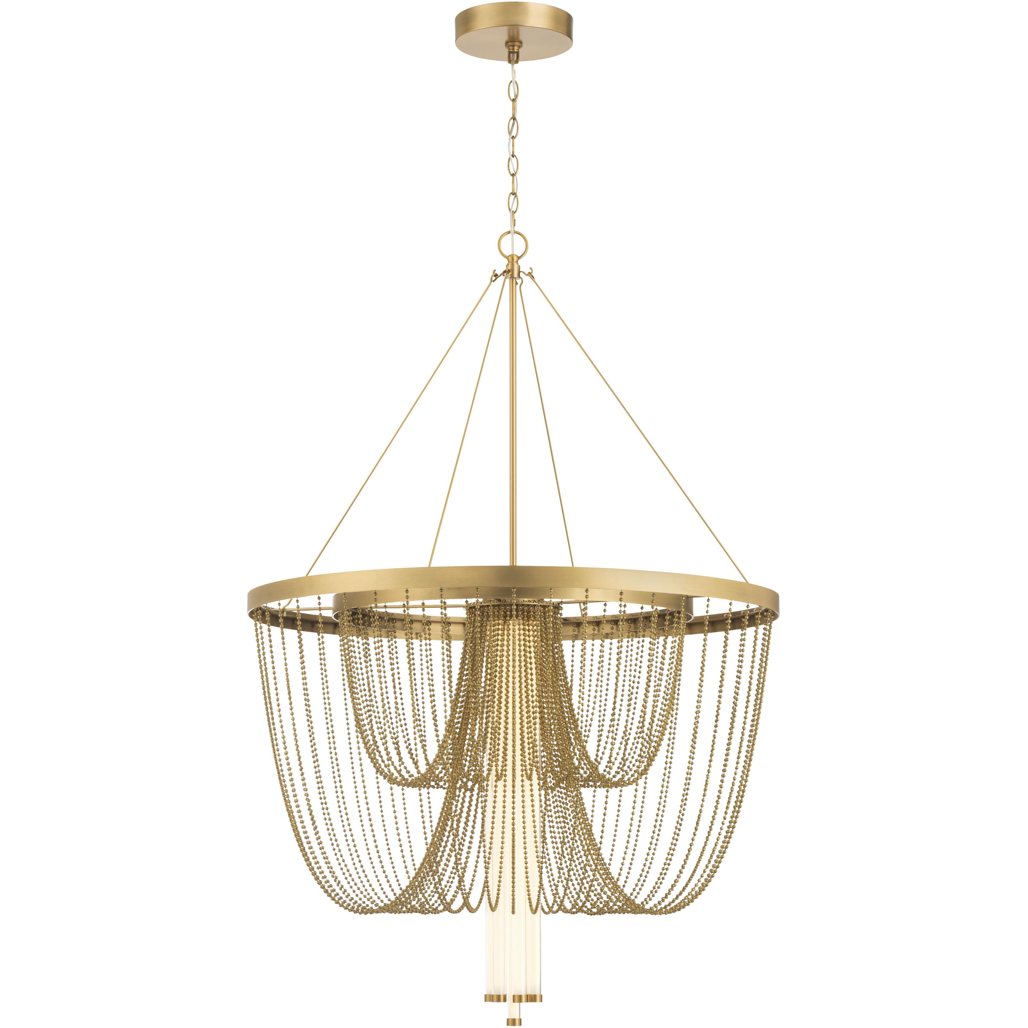 Jezelle LED 34.25 inch Legacy Brass Pendant Ceiling Light