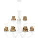 Kokomo 9 Light 36 inch Matte White Chandelier Ceiling Light