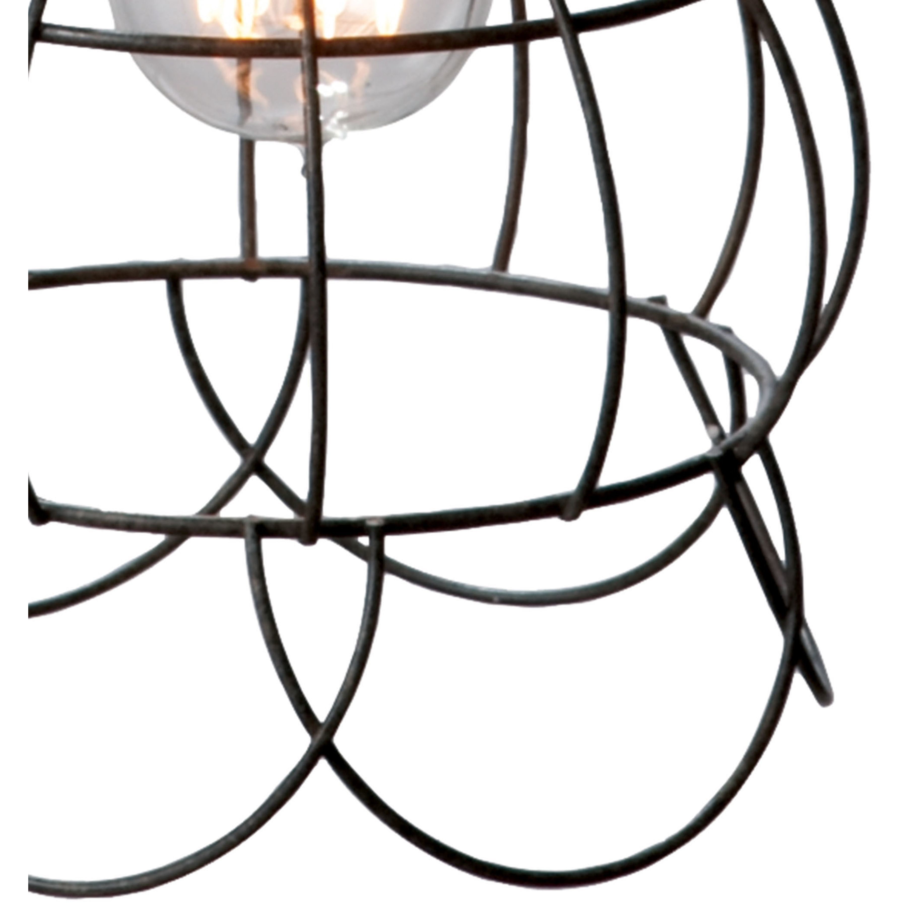 Wire 1 Light 6 inch Oil Rubbed Bronze Mini Pendant Ceiling Light