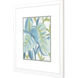 Aqua Tropical Leaves Blue and Green and Turquoise Framed Art, Propac