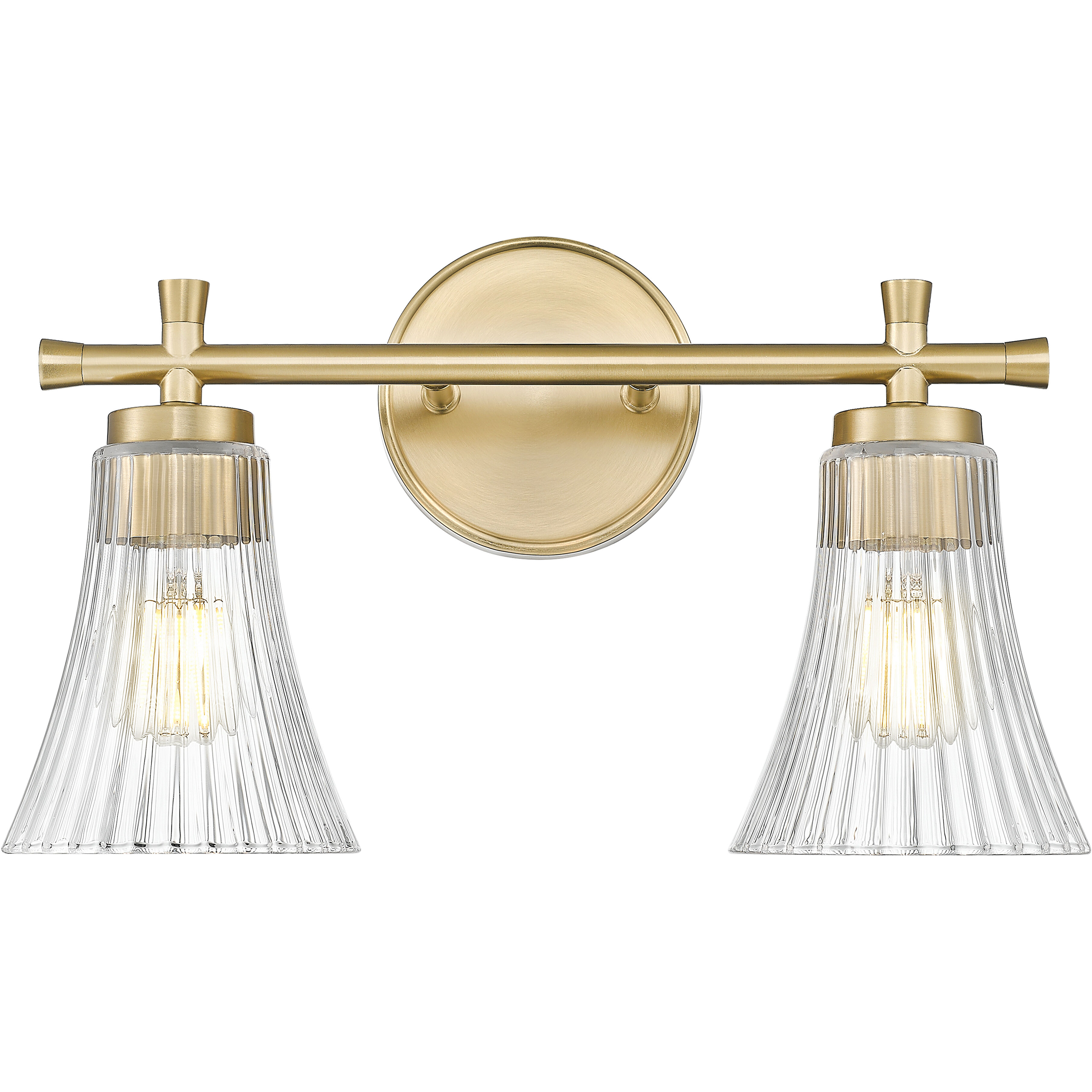 Belle 2 Light 16 inch Modern Gold Bath Vanity Light Wall Light