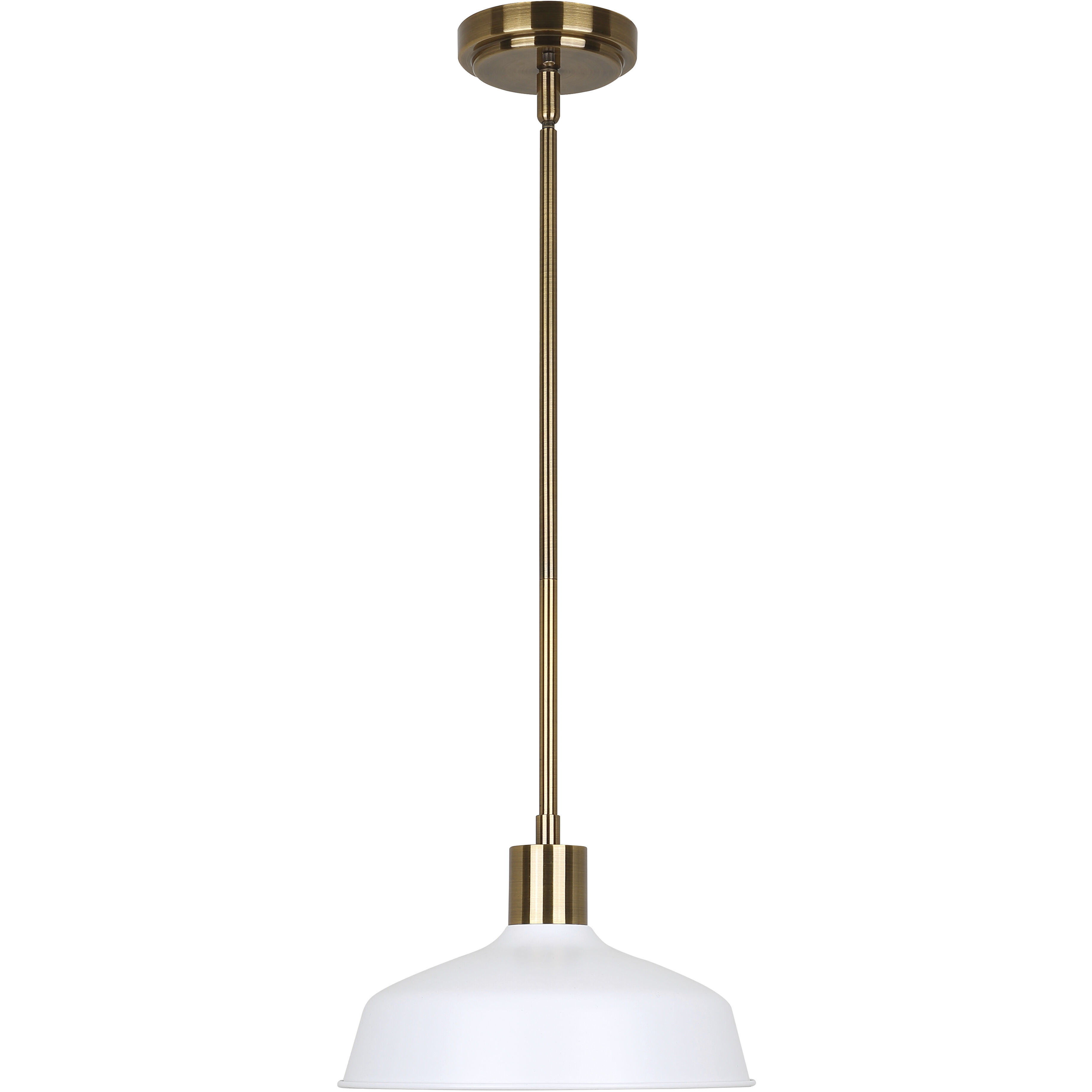 Bello 1 Light 10 inch Gold and White Pendant Lighting Ceiling Light