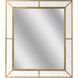 Madison 46.25 X 40 inch Gold and White/Cream Mirror
