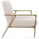 Stanton White and Gold Upholstered Armchair