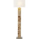 Cahill 63 inch 150 watt Natural Burl with Polished Nickel Floor Lamp Portable Light