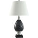 Cameron 32 inch 150.00 watt Black and Grey and Chrome Table Lamp Portable Light