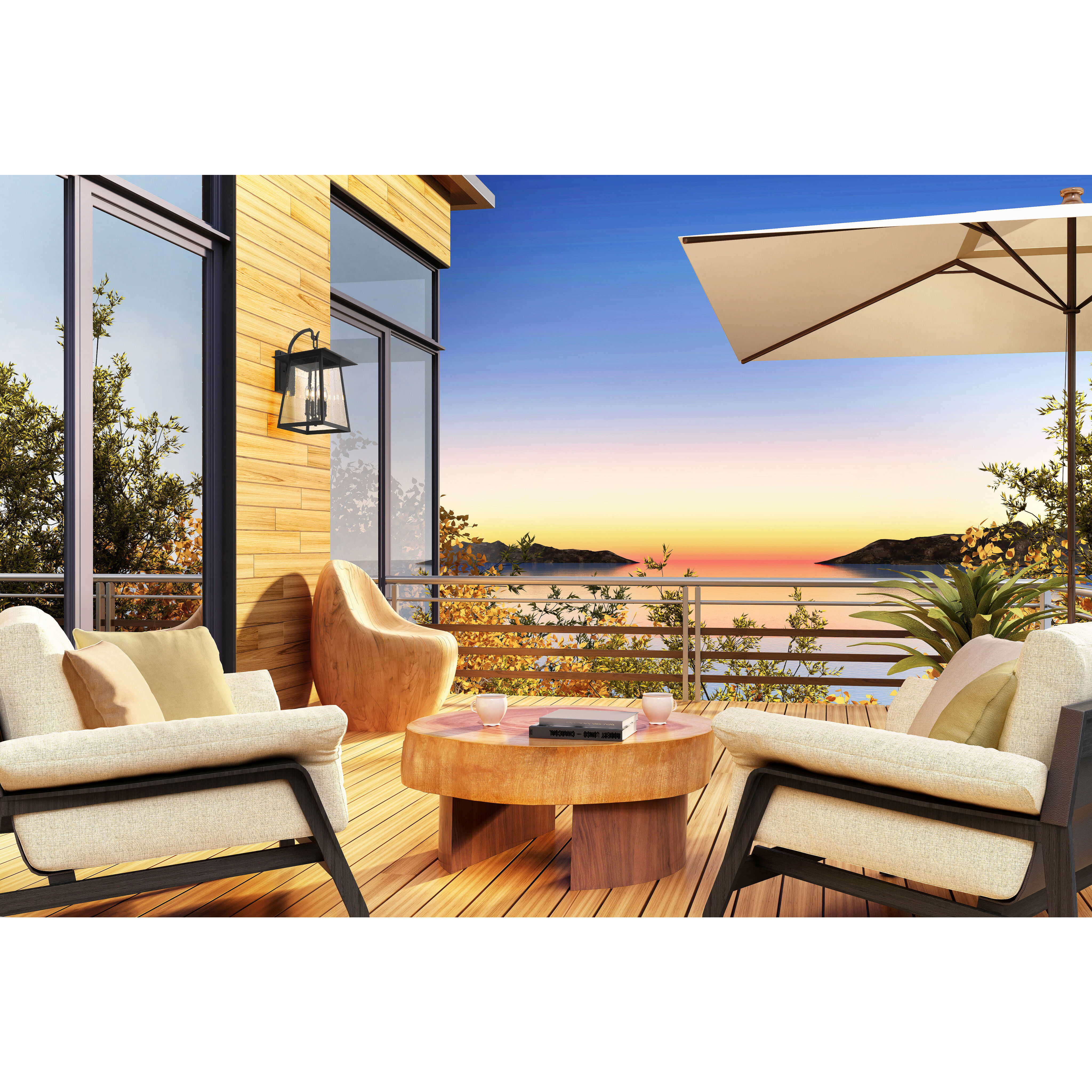 Rainer Outdoor Wall Light in Black, G9