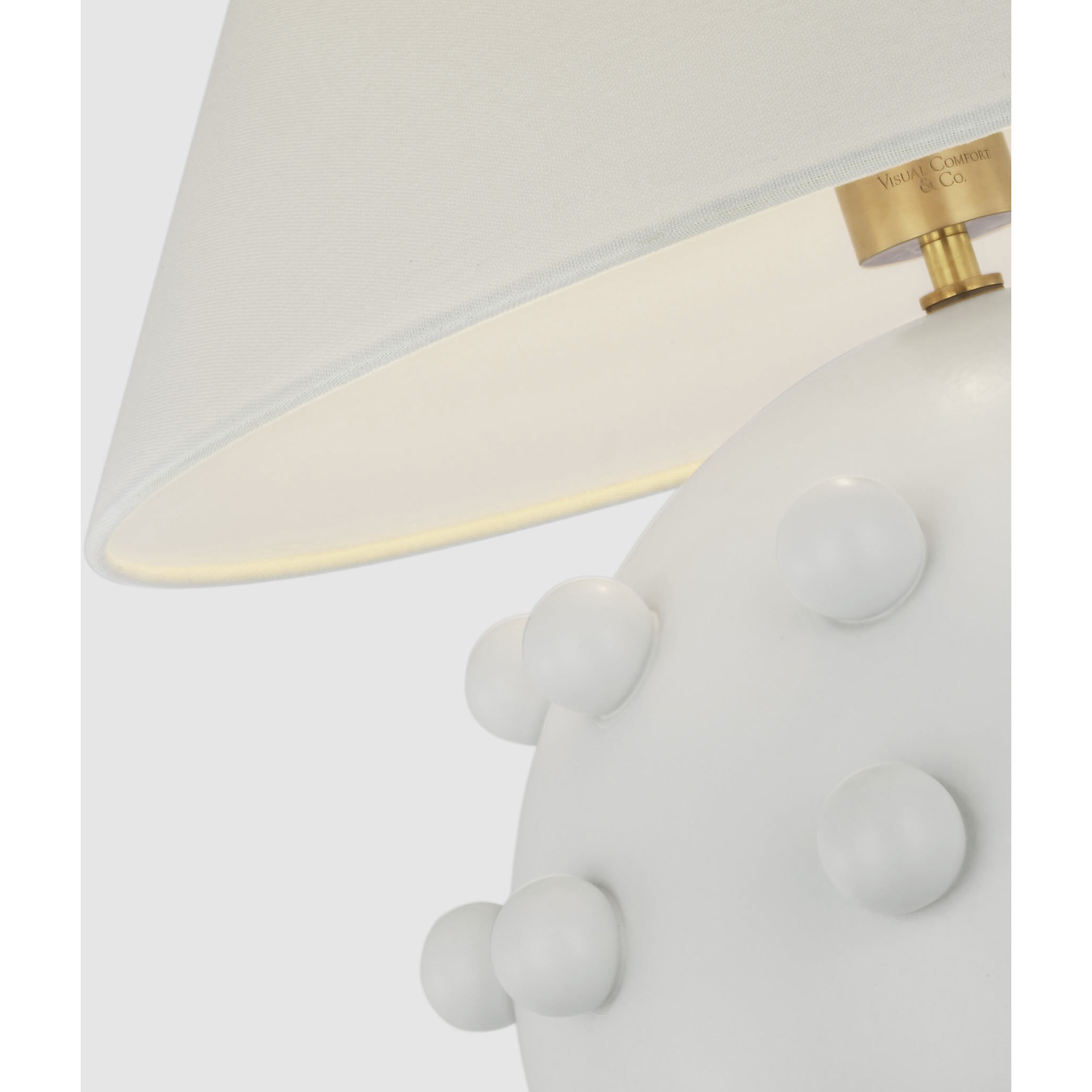 Kelly Wearstler Linden 23 inch 15.00 watt Plaster White Orb Table Lamp Portable Light, Medium