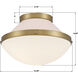 Xander 1 Light 12.25 inch Vibrant Gold Flush Ceiling Light in Vibrant Gold and Blush