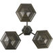 Villa Nueva 3 Light 96 inch Black Bronze Outdoor Pole Light in Brown 