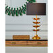 Awakening 30 inch 150 watt Gold Leaf Table Lamp Portable Light