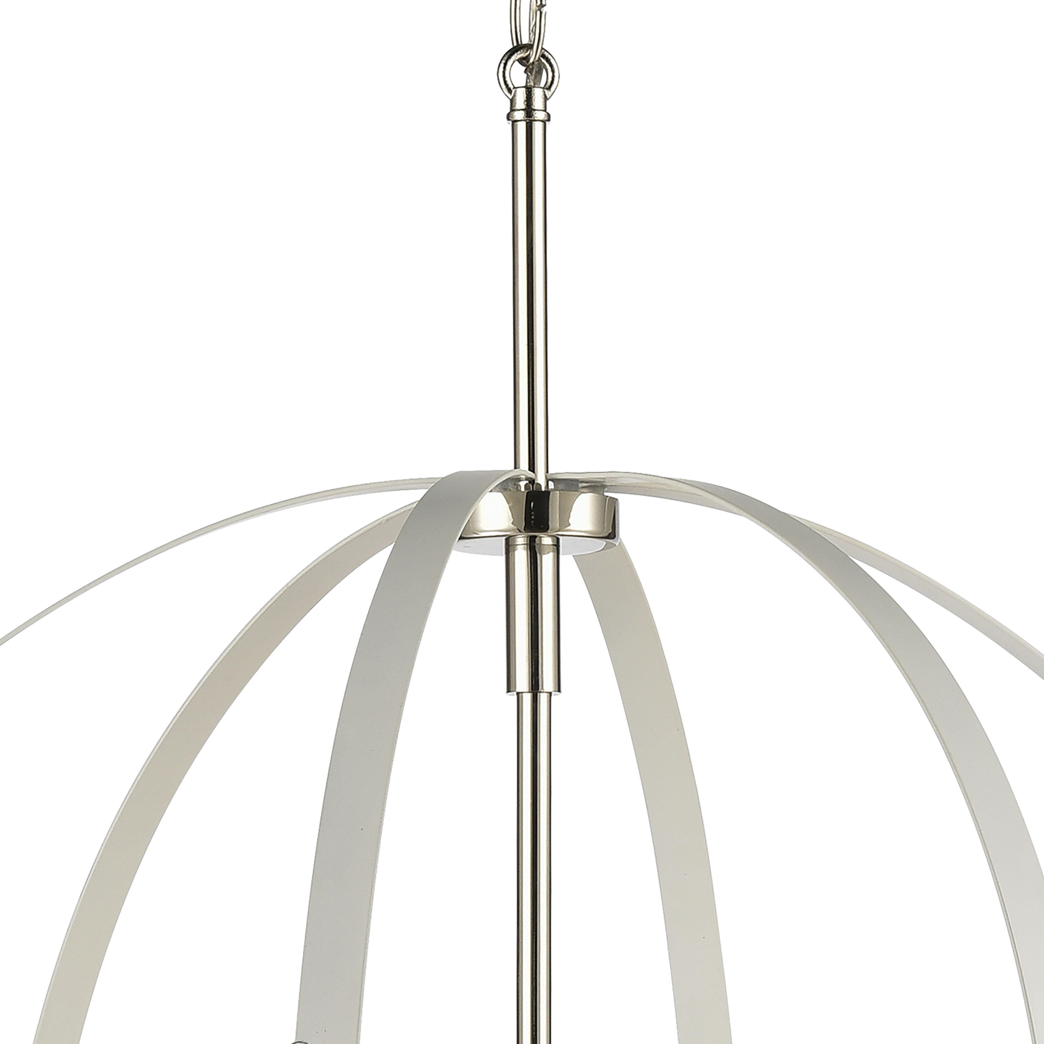 Rotunde 6 Light 26 inch Matte White Chandelier Ceiling Light
