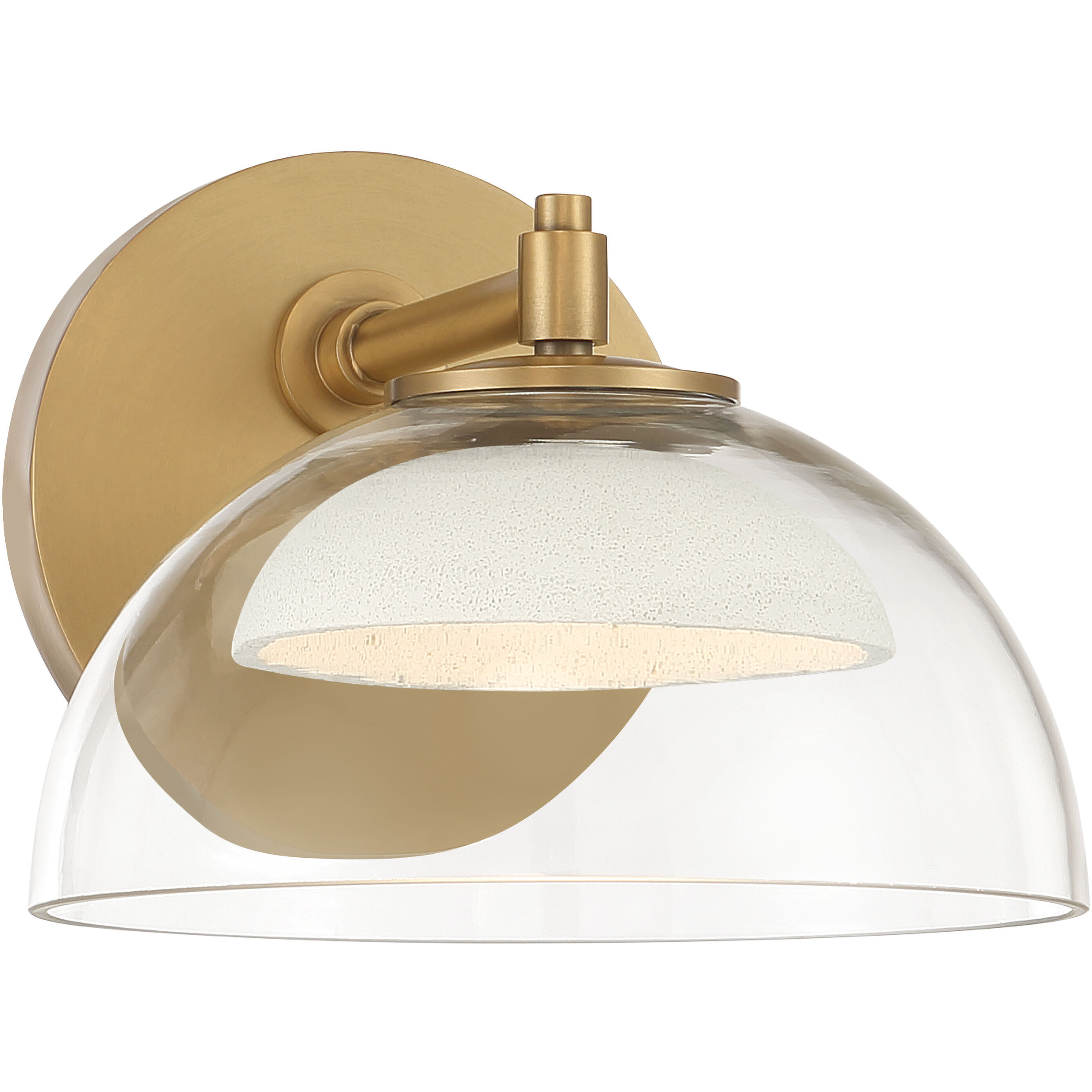Halwynd LED 7.25 inch Legacy Brass Bath Sconce Wall Light