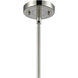 Nouveau 2 Cone 1 Light 6.25 inch Polished Nickel Mini Pendant Ceiling Light in Incandescent, Seedy