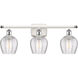 Ballston Norfolk LED 26 inch White and Polished Chrome Bath Vanity Light Wall Light in Clear Glass