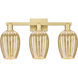 Preston 3 Light 26 inch Satin Gold Bath Vanity Light Wall Light