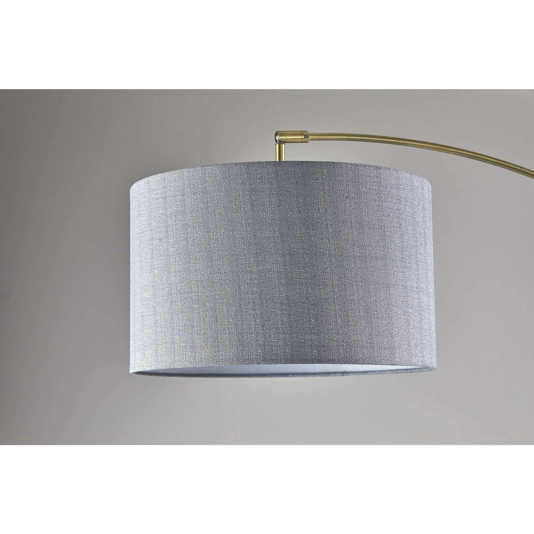 Bergen 74 inch 100.00 watt Black and Antique Brass Arc Floor Lamp Portable Light 