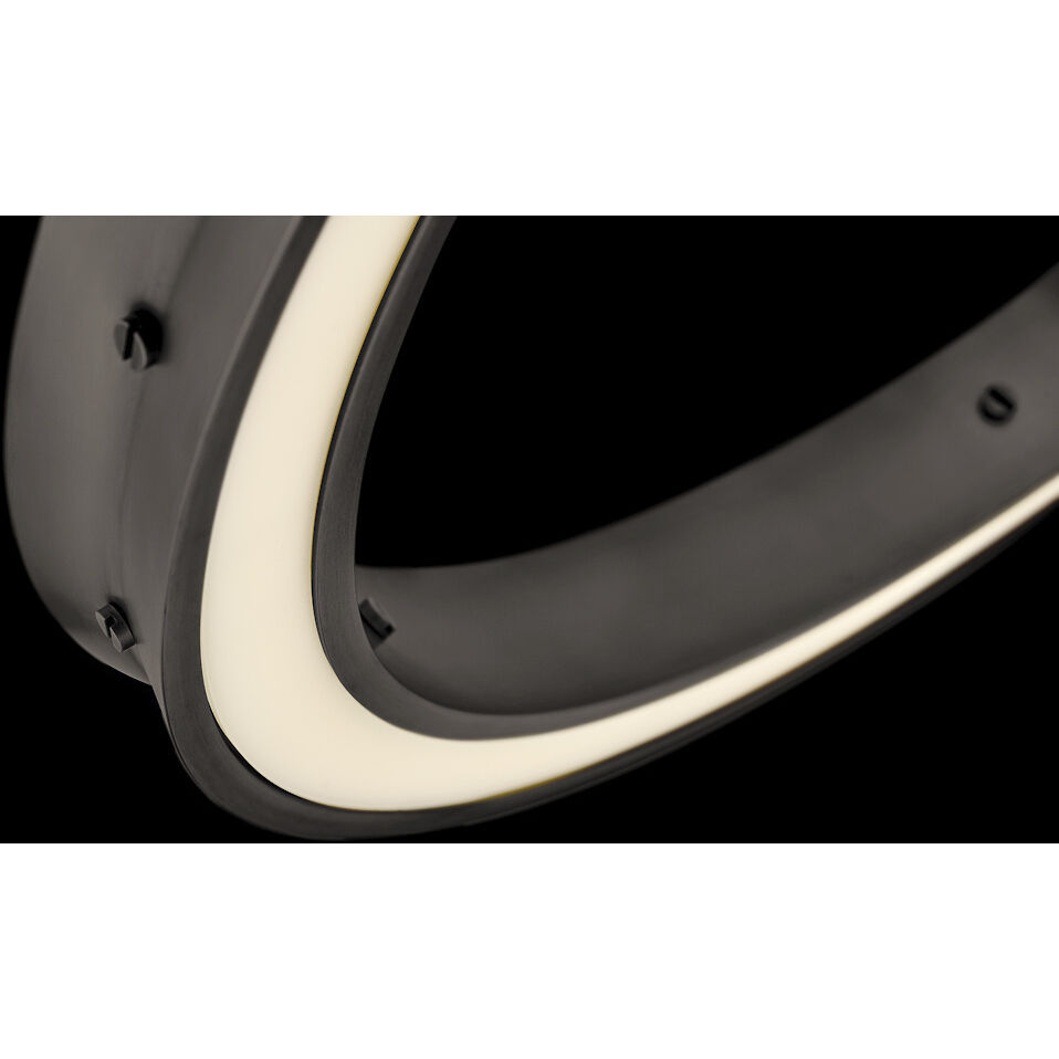 Althea LED 26 inch Satin Black Chandelier Ceiling Light