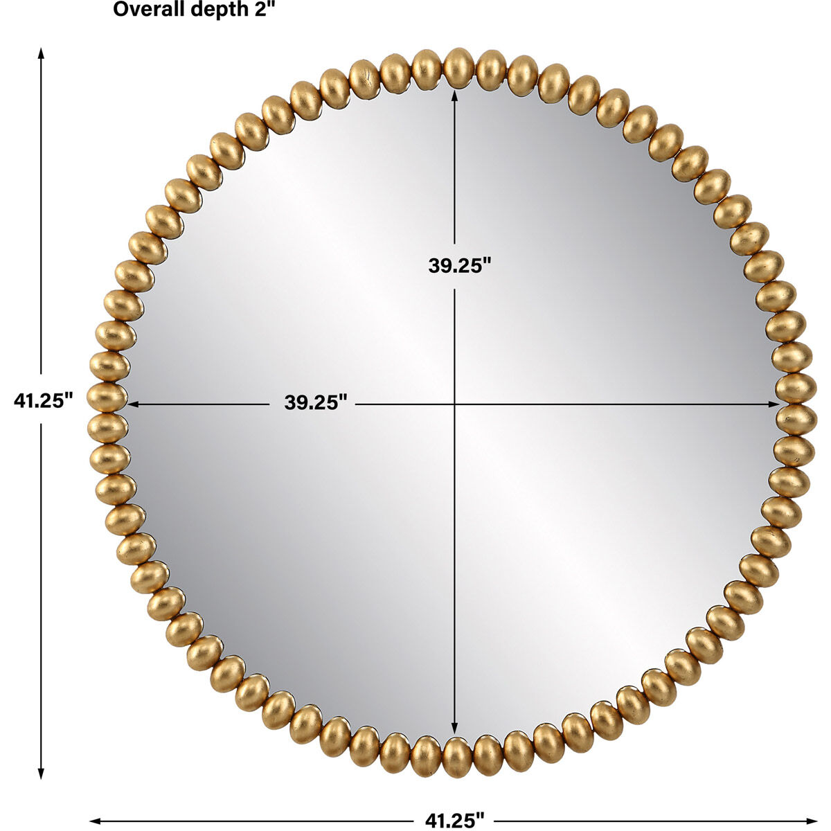 Byzantine 41 X 41 inch Antiqued Gold Leaf Mirror
