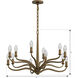 Dorianne 12 Light 34 inch Textured Dusken Brass Chandelier Ceiling Light