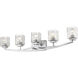 Zaid 5 Light 40 inch Chrome Vanity Wall Light