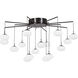 George's Web LED 33.5 inch Bronze W/Gold Dust Semi Flush Ceiling Light, Convertible to Semi Flush