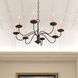Heritage 8 Light 25 inch Black Chandelier Ceiling Light