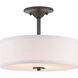 Briscoe 2 Light 13 inch Graphite Semi-Flush Mount Ceiling Light