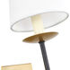 Eclipse 1 Light 4.5 inch Brass and Black Wall sconce Wall Light
