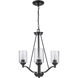 Mod Pod 3 Light 20.5 inch Black Chandelier Ceiling Light