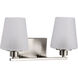 Lune 16 inch Brushed Nickel Vanity Wall Light