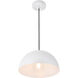 Forte 1 Light 12 inch White Pendant Ceiling Light