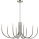 Odensa LED 21 inch Polished Nickel Oval Chandelier Ceiling Light
