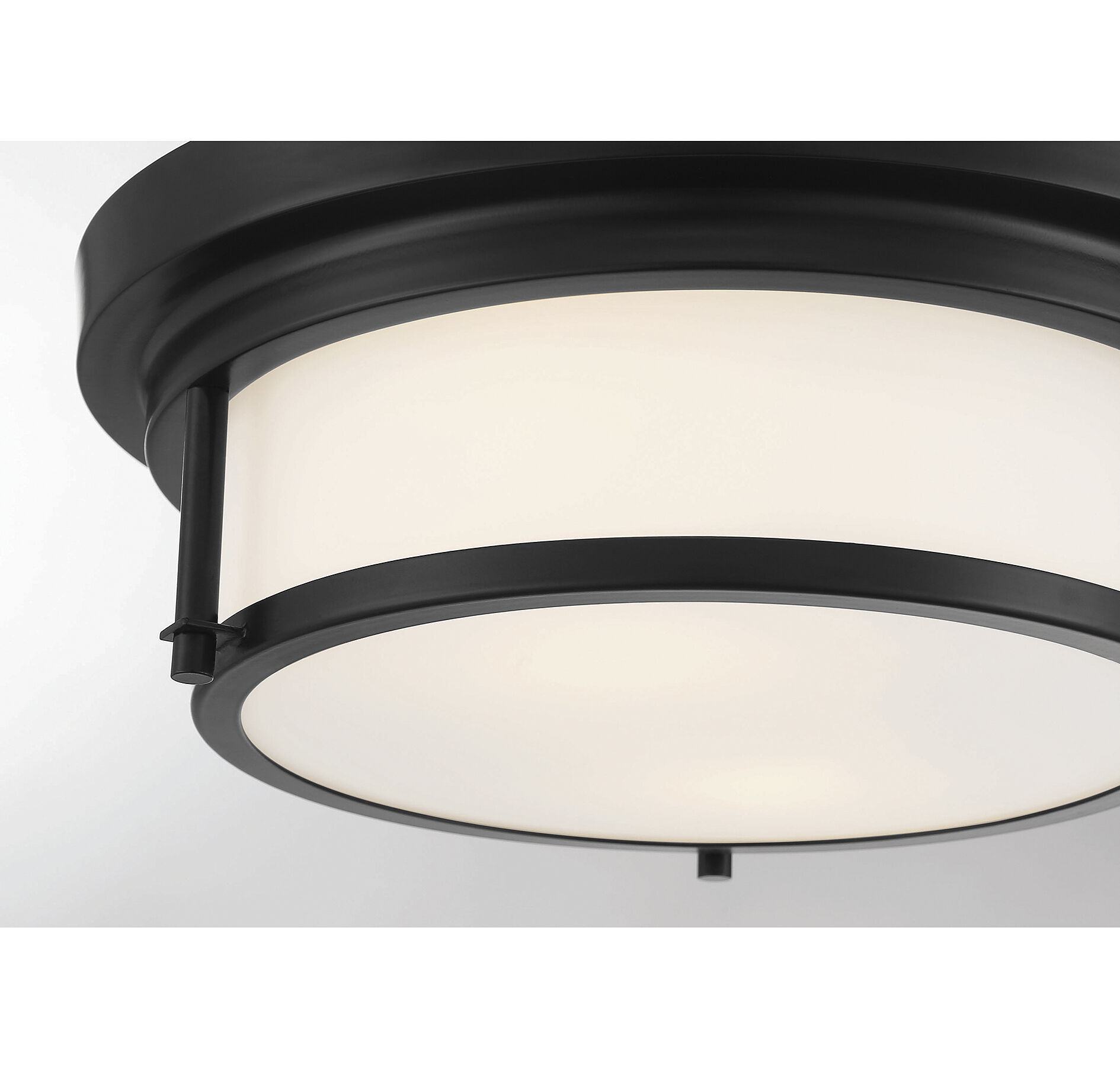 Contemporary 2 Light 13 inch Matte Black Flush Mount Ceiling Light
