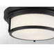 Contemporary 2 Light 13 inch Matte Black Flush Mount Ceiling Light