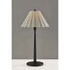 Scallop 28.75 inch 40.00 watt Black Wood Table Lamp Portable Light
