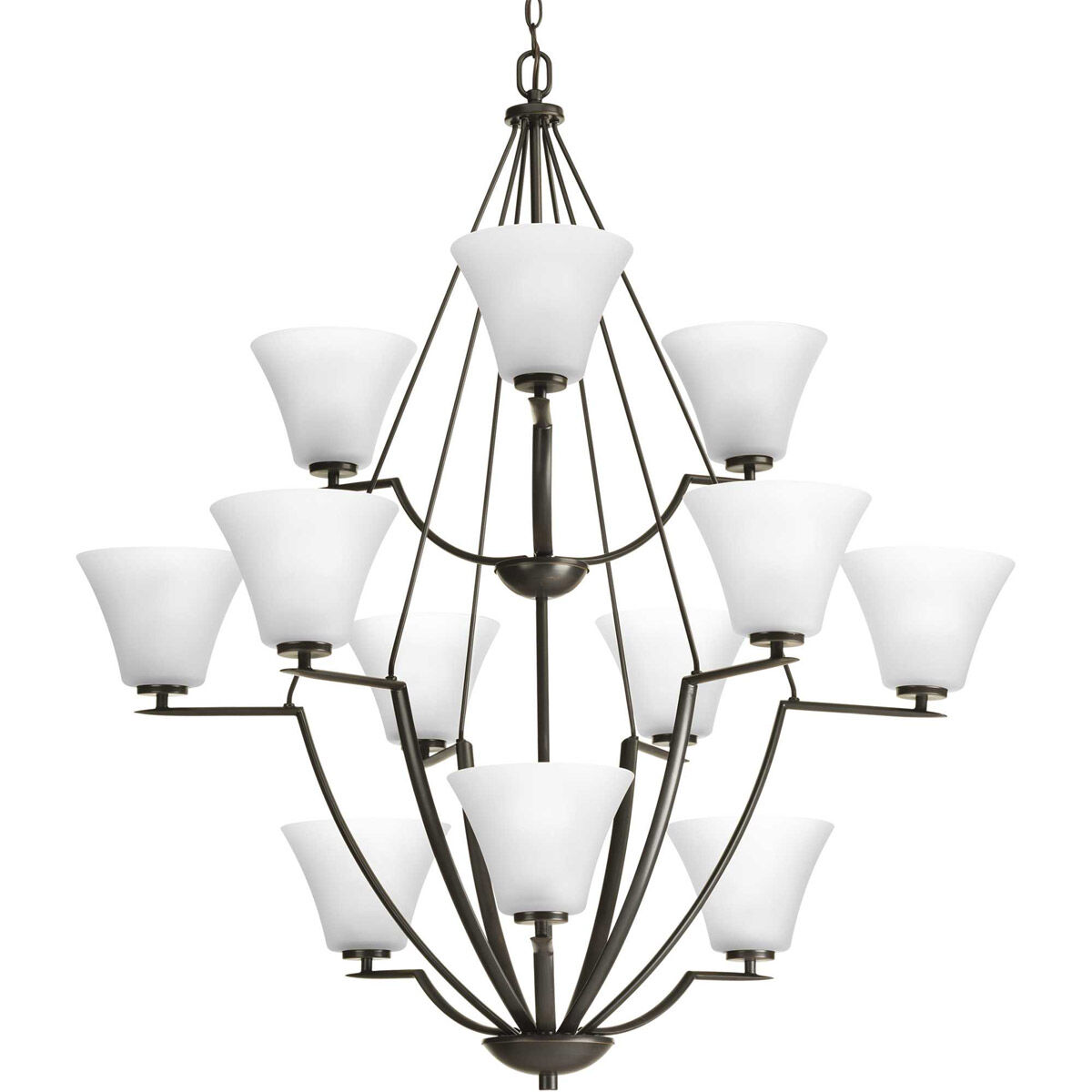 Bravo 12 Light 38 inch Antique Bronze Chandelier Ceiling Light