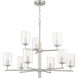 Hailie 9 Light 32 inch Satin Nickel Chandelier Ceiling Light