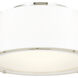 Fulton 3 Light 18 inch Polished Nickel Semi Flush Ceiling Light